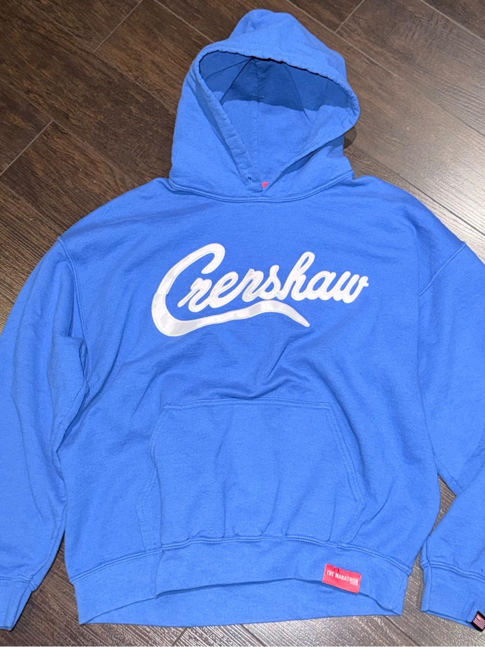 The Marathon Clothing TMC Crenshaw Hoodie Royal Blue Nipsey Hussle Mens Size L